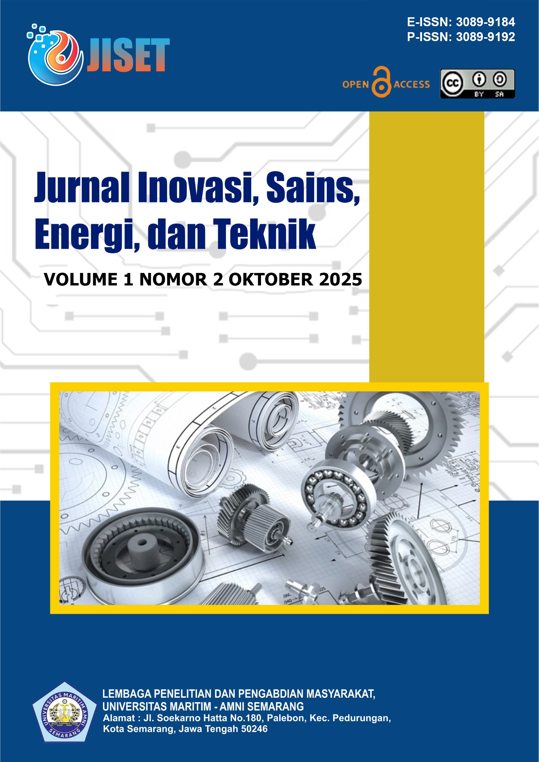 					View Vol. 1 No. 2 (2025): Oktober : JISET : Jurnal Inovasi, Sains, Energi, dan Teknik
				